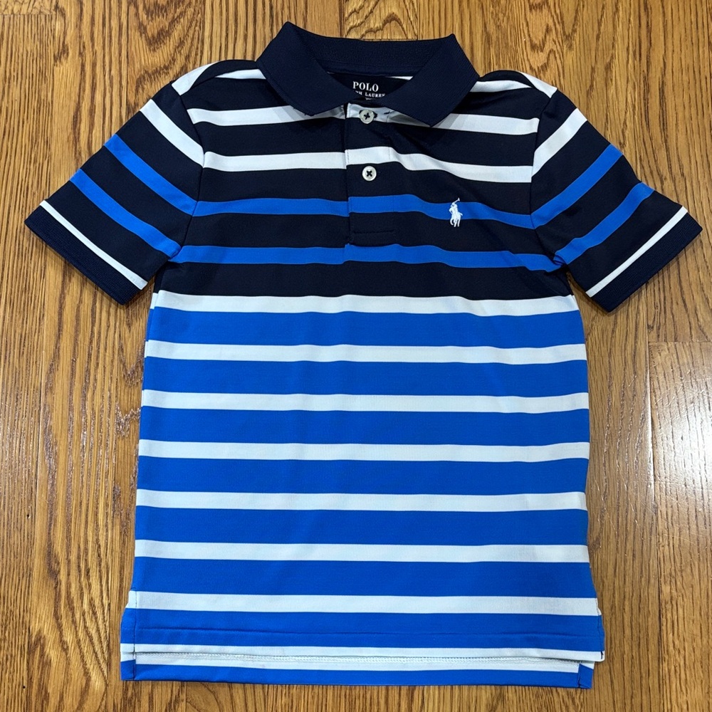 Polo by Ralph Lauren Kids Navy and Blue Striped Polo